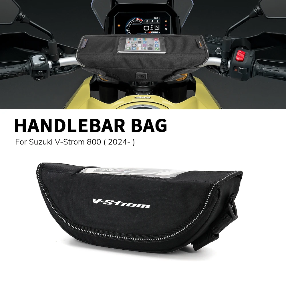 

Motorcycle Waterproof Bag Storage Handlebar bag Travel Tool Bag For Suzuki V-Strom 800 VStrom DL 800 DL800 2024-