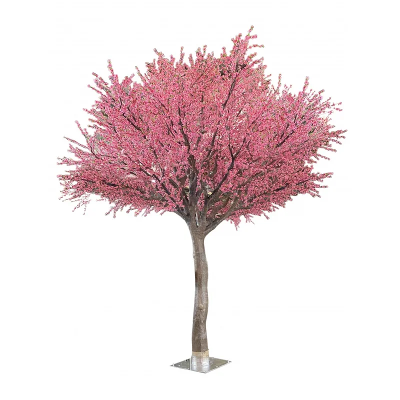 custom.Garden decorative hand made large artificial peach blossom tree for park decoration