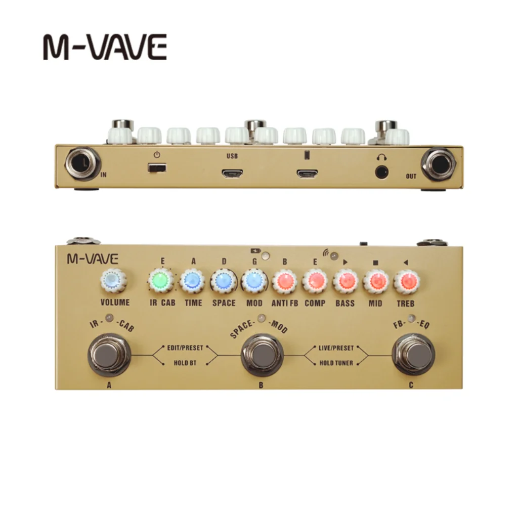 CUVAVE/M-VAVE CUBE BABY Delayed Multi-Effects for Guitar/Bass/Acoustic with 8 Analog and Vocal Reverb Shaker Pedal