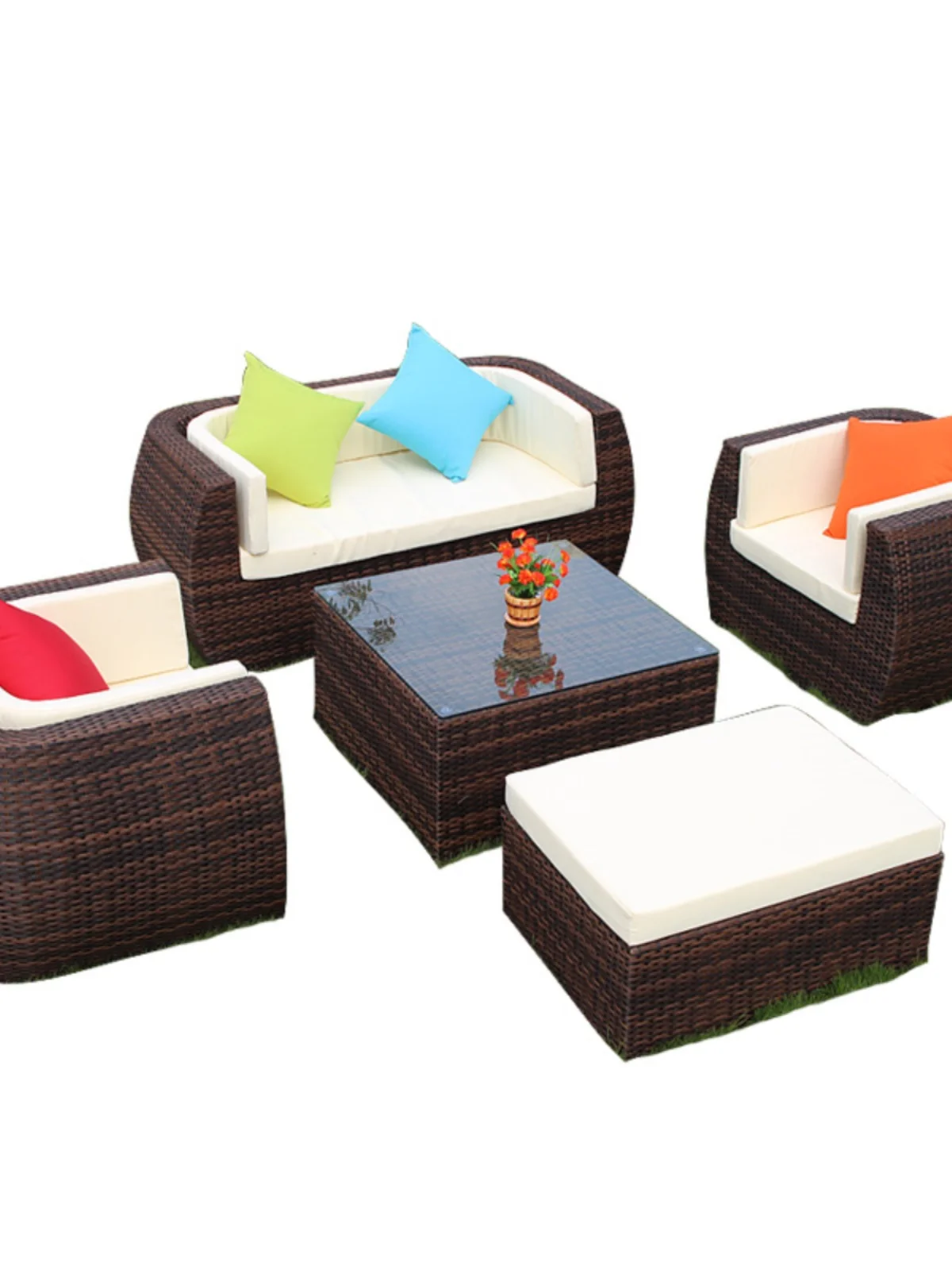 Outdoor sofa combination casual rattan