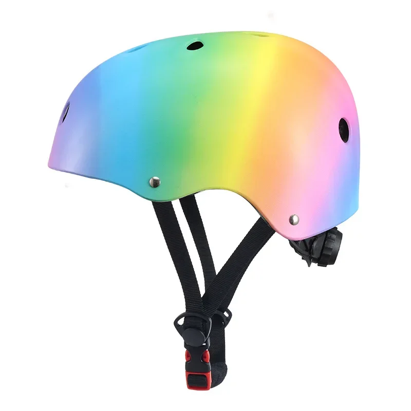 2024 Beautiful Children\'s Rainbow Cycling Bike Helmet Kids Self-balancing Bike Wheel Skateboard Skating Helmet Bicycle Helmet