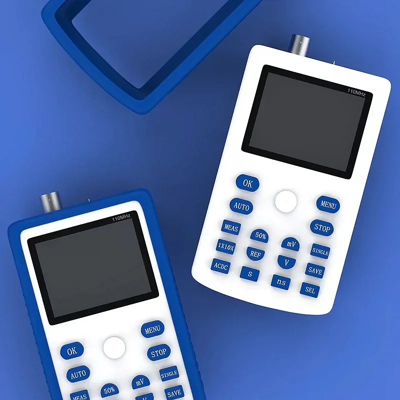 Digital Oscilloscope 500MS/S Sampling Rate 110MHz Bandwidth 1KHz/3.3V Calibration Square Wave Measuring Oscilloscopes Portable