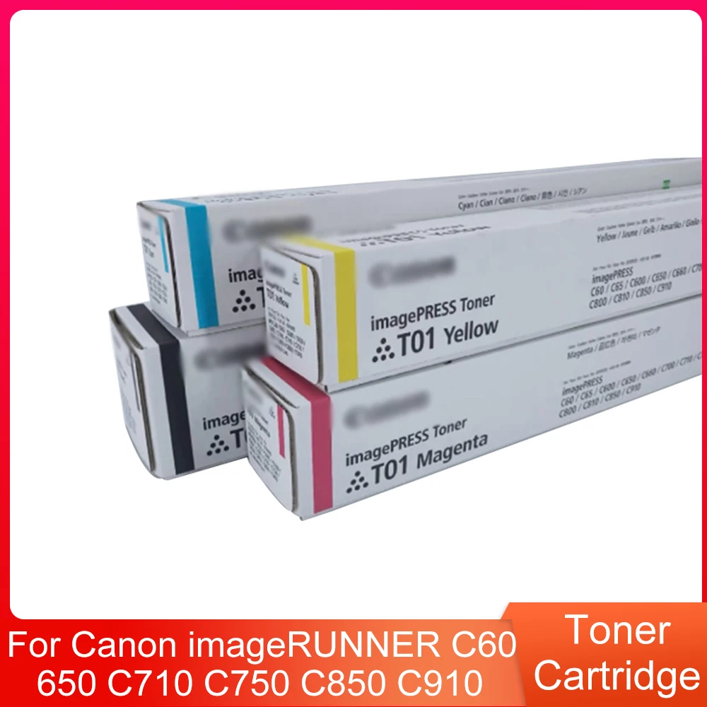 

4X Original T01 CMYK Toner Cartridge for Canon imageRUNNER C60 650 C710 C750 C850 C910