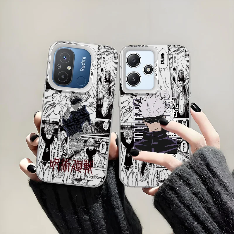 Цветной чехол для телефона Jujutsu Kaisen Gojo Comic для Redmi 10 12 A2 A5 A1 A3 13 9T 9A 9C 12C 13C 14C 10C K60 30 40 Ultra Plus Funda