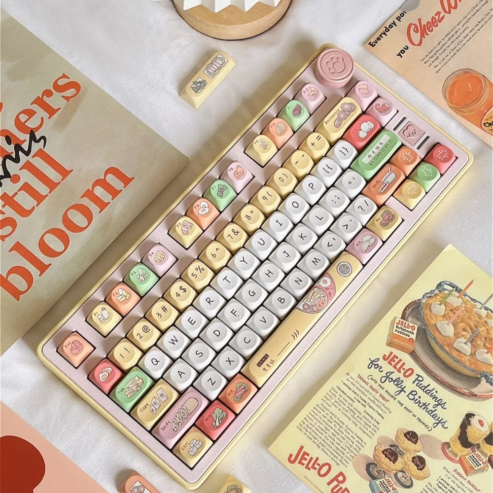 Hot pot, keycap MOA hot sublimation, small full set, girl, cute, personality, suitable for mechanical keyboard, customized