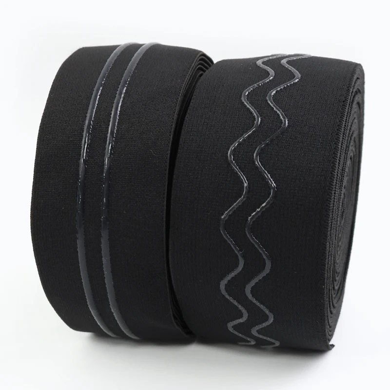 

2/5M 20-55mm Anti-slip Elastic Band Silicone Rubber Bands for Bra Strap Extenders Bungee Webbing Tape Clothes Sewing Accessoeirs