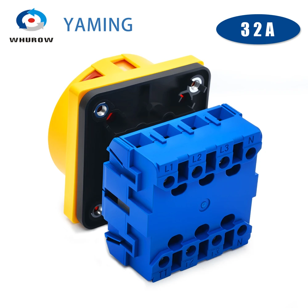 Interruptor aislador de encendido y apagado con bloqueo de almohadilla, Selector de desconexión de leva rotativa, Control de alto voltaje, 3/4P, 690V, YMD11-32A