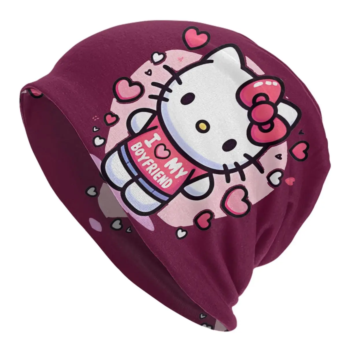 

Bonnet Hats Hello Kitty Men Women's Thin Hat Cute Autumn Spring Warm Cap Street Skullies Beanies Caps