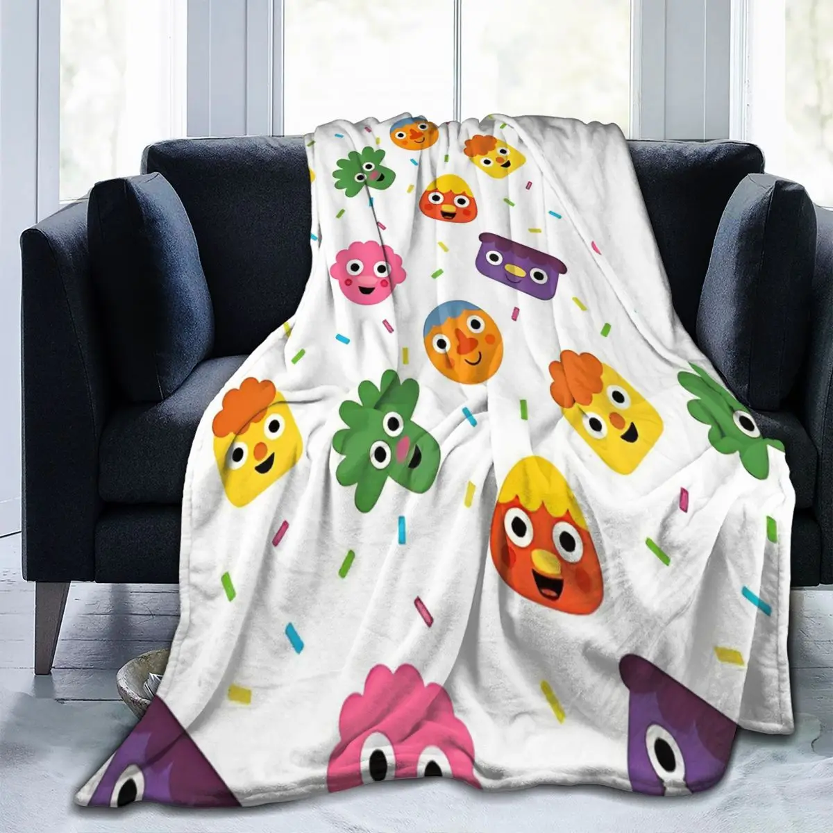 Noodle & Pals Warm Blankets Cartoon Airplane Travel Plush Bedding Throws Fluffy Bedroom Flannel Bedspread Sofa Bed Cover