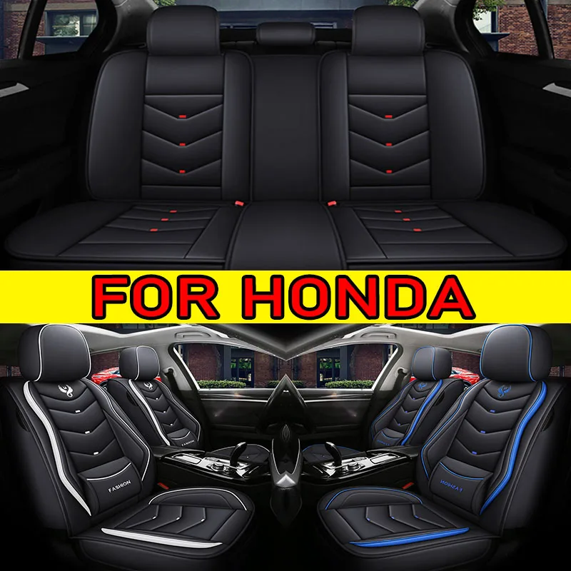 

Чехлы на автомобильные сиденья FOR HONDA, полный комплект 5-местных чехлов на передние и задние сиденья, водонепроницаемая искусственная кожа, износостойкая