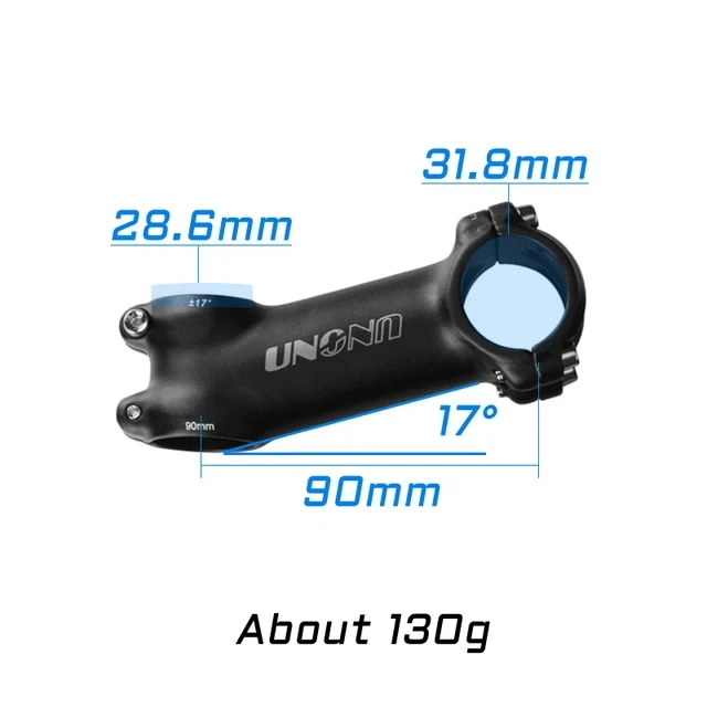 UNO MTB-Fahrradvorbau -7 17 35 Grad ultraleichte Aluminiumlegierung 31,8 mm 60 70 80 90 100 110 120 130 mm Rennradvorbau King Alloy
