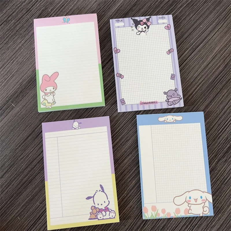 Sanrio Hello Kitty Pochacco Mikko Sticky Notes Tearable Non Adhesive Paper Notebook Letter Memo Pad Notepad Ins Stationery Gift