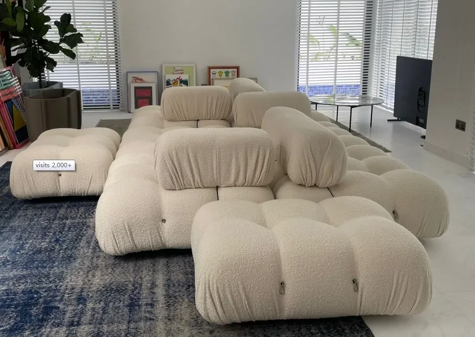 # Para Super Septiembre Sala de estar moderna Sofá Bellini sofá seccional sofá mario