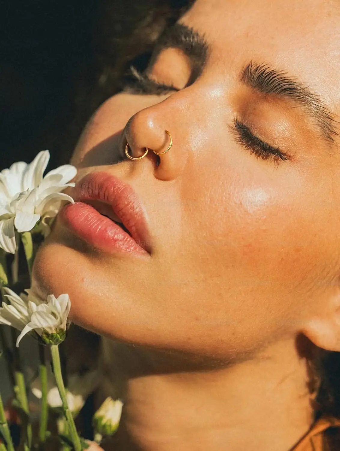 11 قطعة 14K الذهب معبأ شقة الظهر الأنف ترصيع للنساء الرجال تشيكوسلوفاكيا الأنف خواتم الأطواق اللولب مسمار الشفاه الحاجز الدائري هيئة ثقب المجوهرات #4