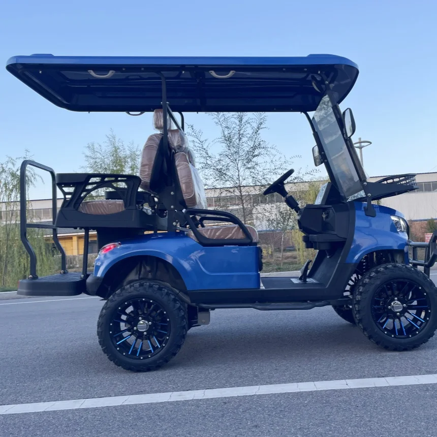 Hot Sale High Performance New Product Hunting Golf Cart 2 4 6 8 Seats 150W Solar Panels Powered Electric Golf Cart