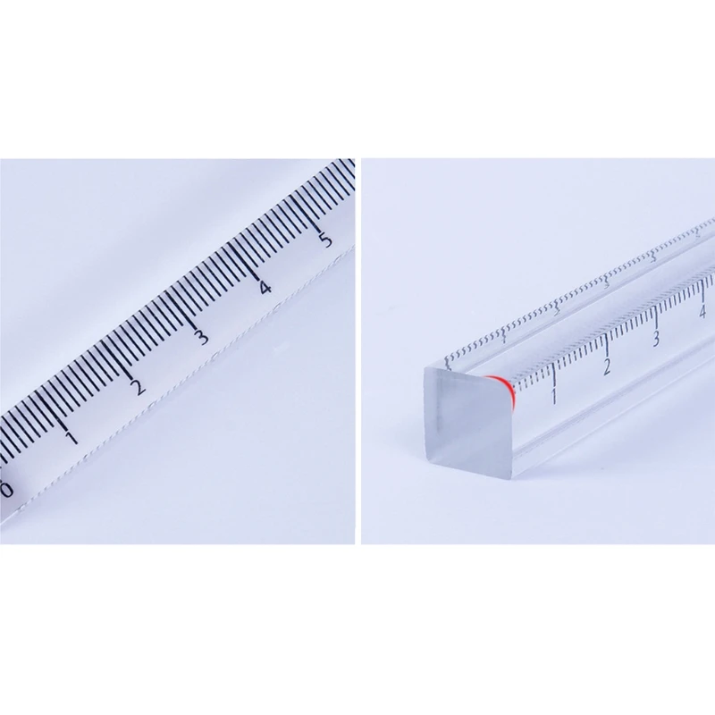 Régua reta acrílica 0-30cm, régua matemática portátil para artistas designers