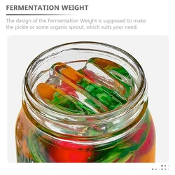 Fermentation Glass Weight with Easy Grip Handle Heavy Glass Fermenting Lid for Jar Pickle Pickling Crock Kimchi
