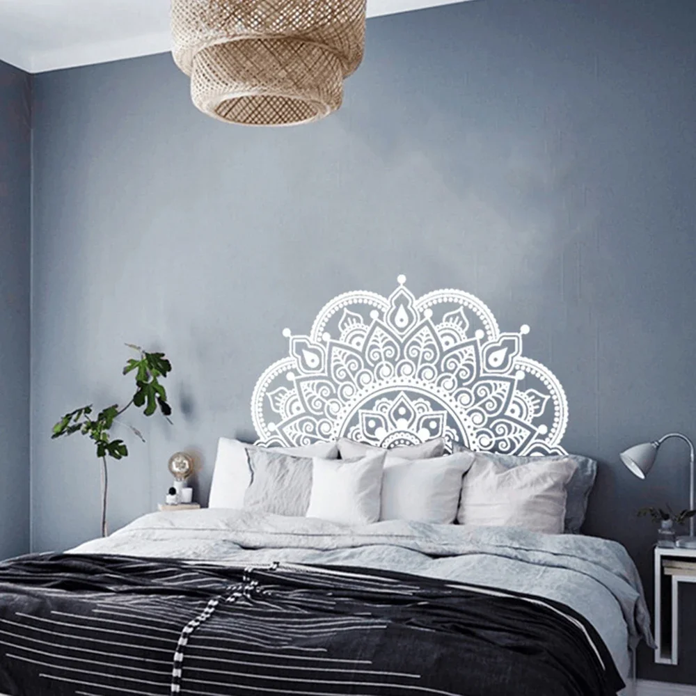 28*57cm Wall Sticker Black/White Decal Decoration Headboard Home Mandala Removable Room Vinyl Pratical Quality