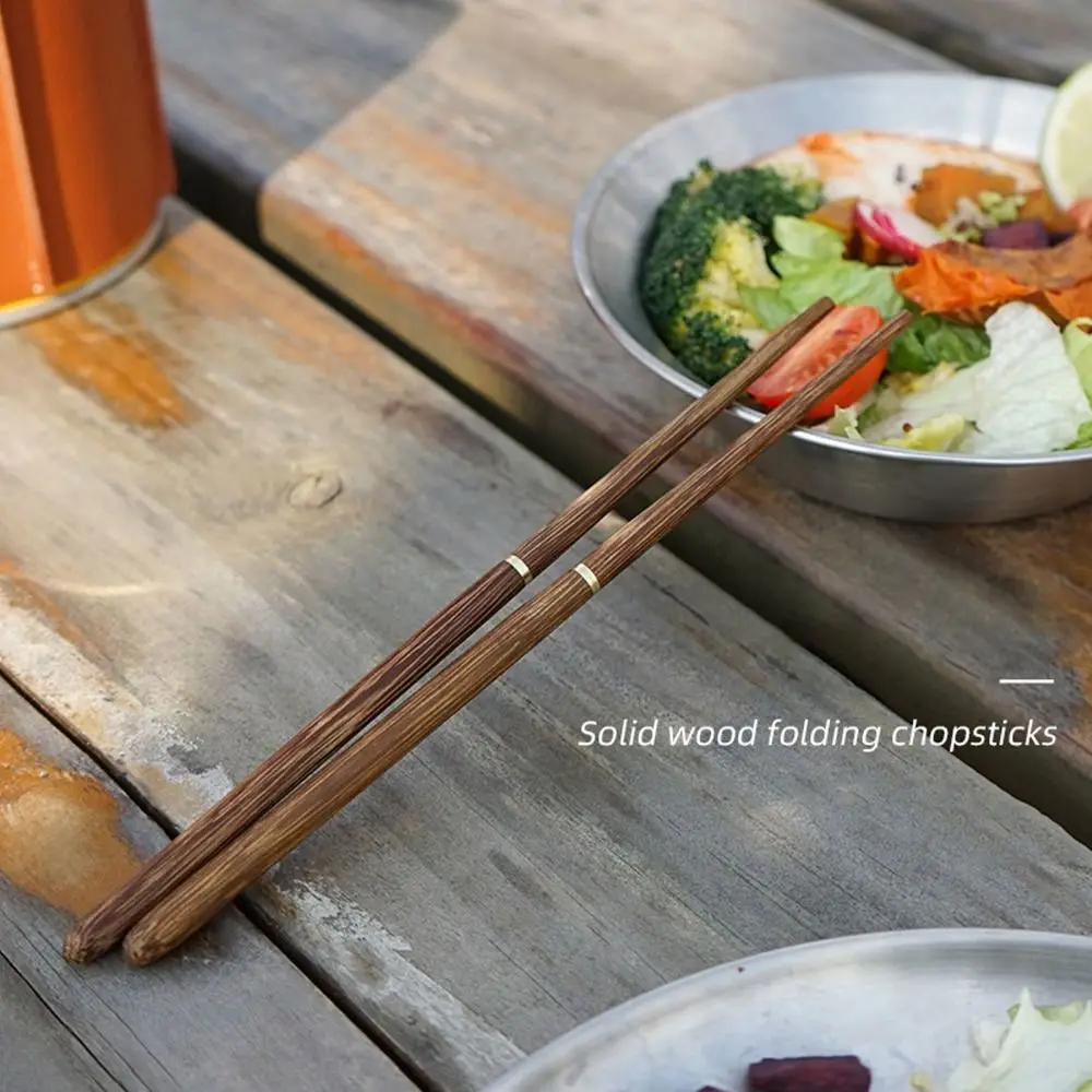 Solid Construction Foldable Wood Chopsticks With Storage Bag Portable Detachable Chopsticks Travel Chopsticks Outdoor Camping view 3