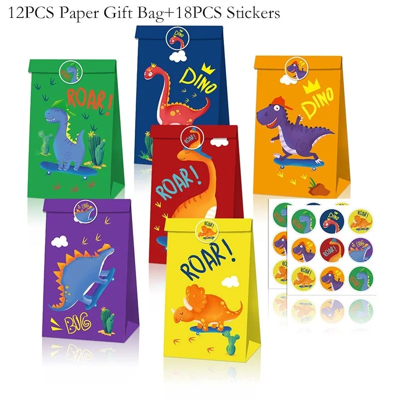 Dinosaur Birthday Party Favor Cake Topper Papa Circle Bracelet Glasses Masks Keychain Drawing Books Kids Birthday Party Supplies view 4