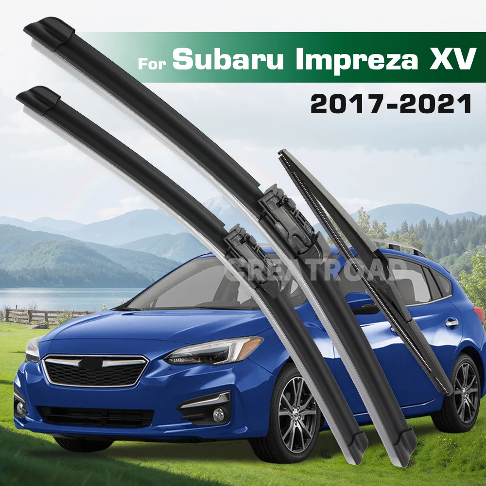 

GREATROAD Стеклоочиститель с левым и правым рулем, комплект передних и задних щеток стеклоочистителя для Subaru Impreza XV GK GT 2017-2021 лобовое стекло