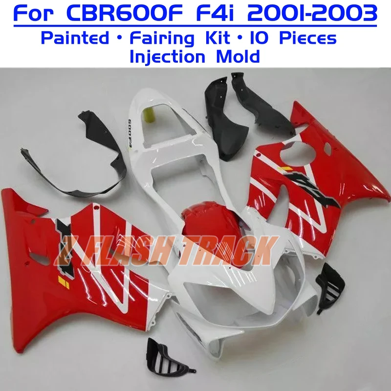 For Honda CBR600F CBR600 F CBR 600F 600 F4i 2001 2002 2003 Cowl Body Fairing Kit Bodywork ABS Injection Mold Plastic Red White