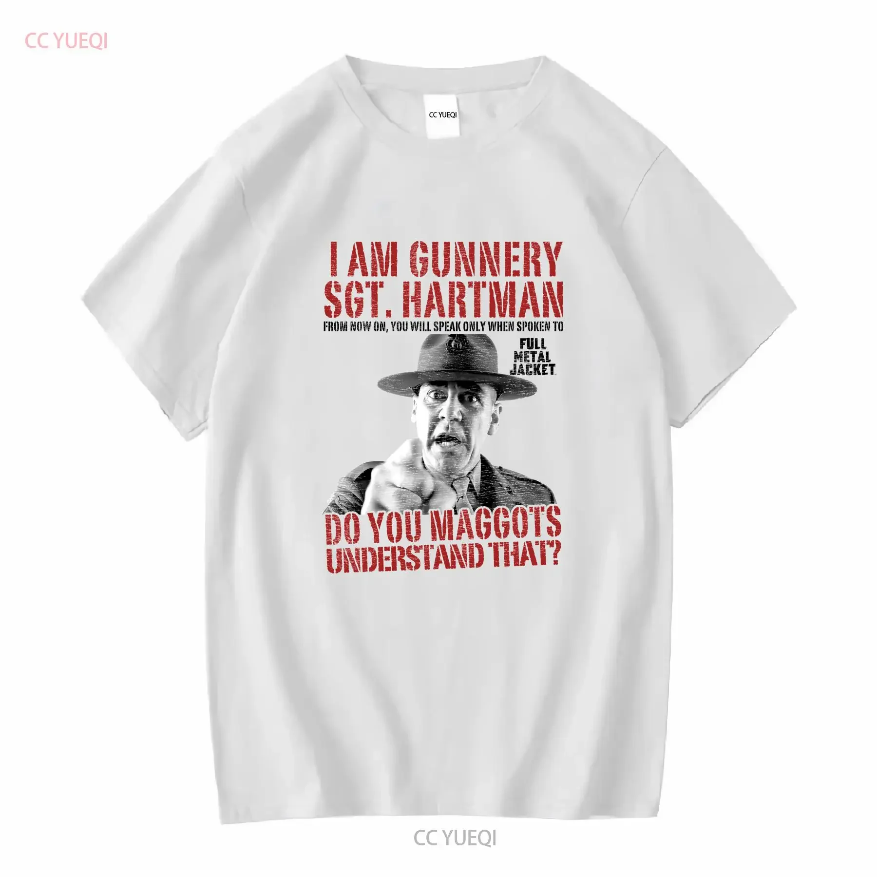 Licenza Oficial Full Metal Jacket Sgt Hartman Uomo CAMISETA S XXL Taglie mangas largas o cortas vintage Lavado