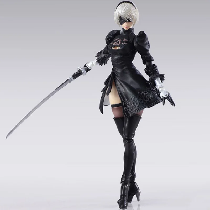 17cm 니어 애니메이션 피규어 9S 2B 스탠딩 액션 피규어 9S 2B 피규어 인형 PVC 모델 장난감 성인 컬렉션 스태츄 선물