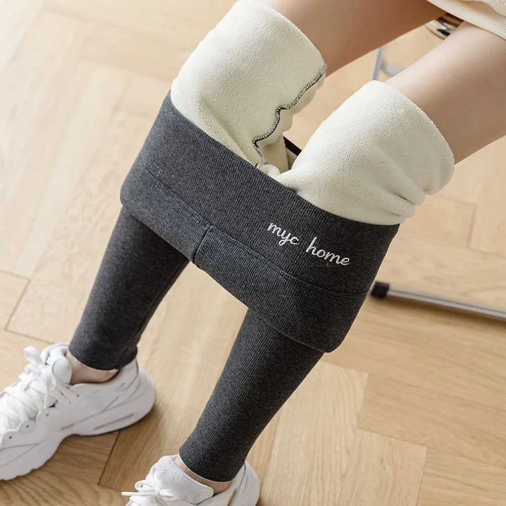 نزهة غير رسمية ملابس يومية رمادي داكن نحيل الصوف طماق طماق الصوف الأسود تصميم نمط الصلبة مناسبة للخريف #2