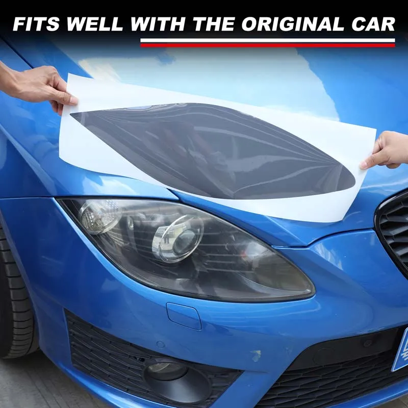 

metyoucar For SEAT Leon MK2 2008-2012 TPU Black Car Front rear Headlights Turn signal Decorative Film Sticker Car Accessories