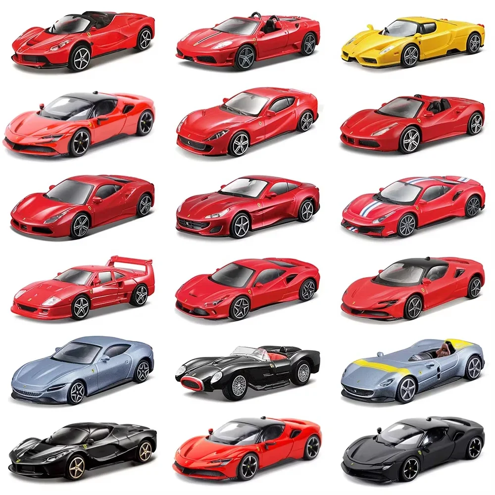 Bburago 1:64 Cadillac ELDORADO Ferrari Laferrari 599 GTO F50 F40 458 Spider Enzo  SF90 Alloy Car Model Toy Christmas Gift