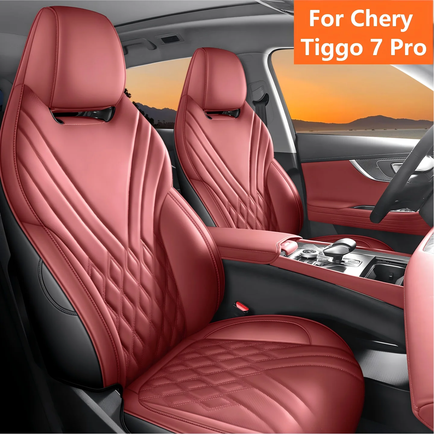 Custom Fit Car Accessories Seat Covers Top Quality Leather Specific for Chery Tiggo 7 Pro 2023-2024 with Front and Rear FullSet