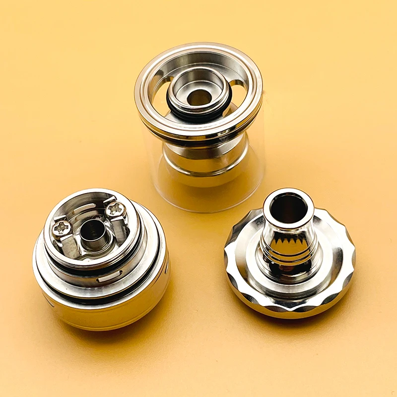 DSX Diplomat Top Fill Korte Tank MTL/RDL RTA kit Verstuiver 23mm 316ss Spiegel polijsten met 3pcs Chambers Vape Accessoires