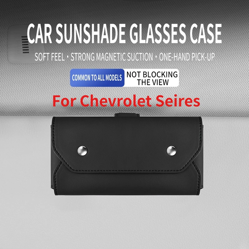 For Chevrolet Spark Malibu Impala Trax Equinox Corvette Magnetic Car Sun Visor Glasses Box Auto Sunglasses Storage Case Closure