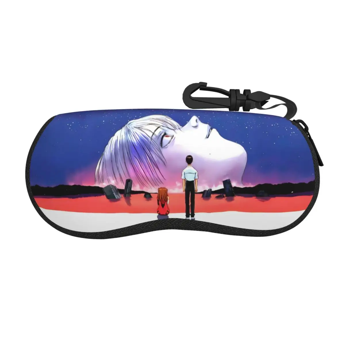 Custom Manga E-Evangeliones Hot Sunglasses Soft Case Neopren-Reißverschluss-Hülle Brillenetui Schutzbox für Brillen