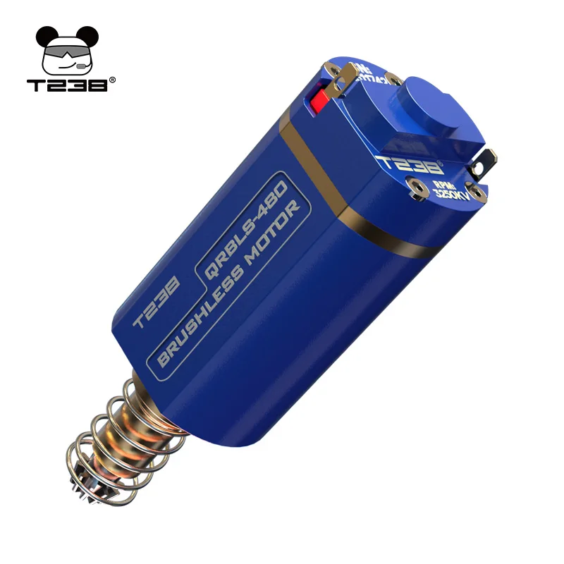 T238 QRBLS Fast Response Low Loss Low Heat Brushless Airsoft Long Shaft Motor AEG Airsoft Brushless Motor