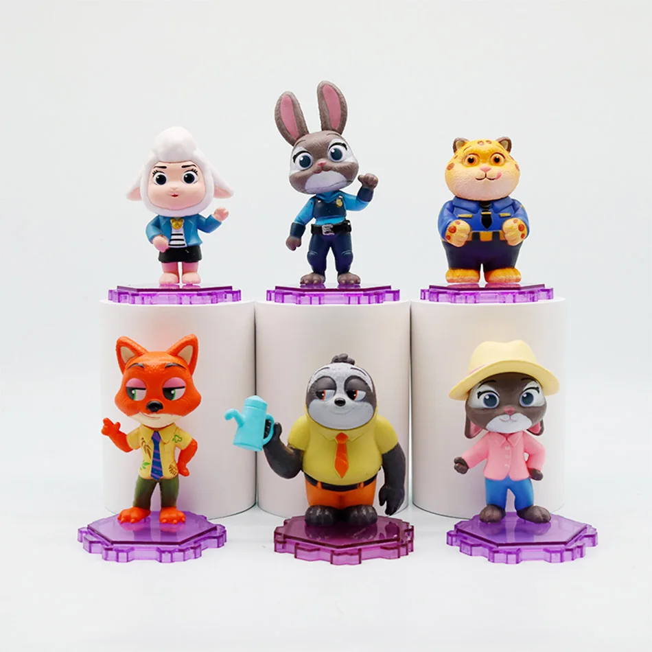 Disponibile 6 pezzi Figurine modello animale Coniglio Volpe Ornamenti Modelli da collezione Regali ideali per bambini Regalo di Capodanno