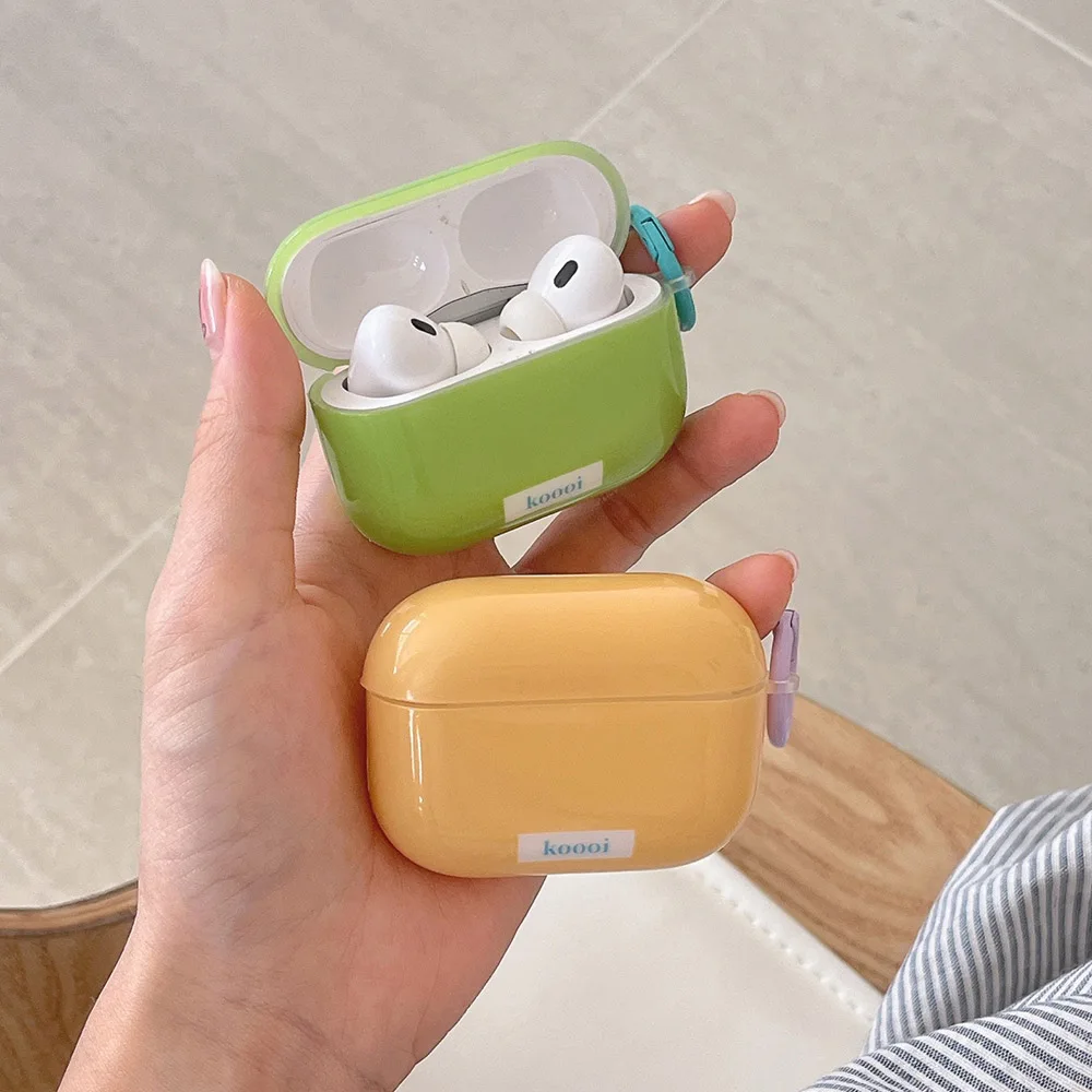 Korea Candy Color Silicone Soft Shell For AirPods Pro 2 Protection Cover For AirPods 1 2 3 Cute Lovers Shockproof Earphone Cases