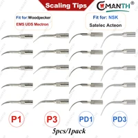 Punta de escalador Dental ultrasónico, puntas de escalado Perio aptas para WOODPECKER EMS DTE NSK Satelec, herramienta Dental de blanqueamiento Dental P1 P3 PD1 PD3