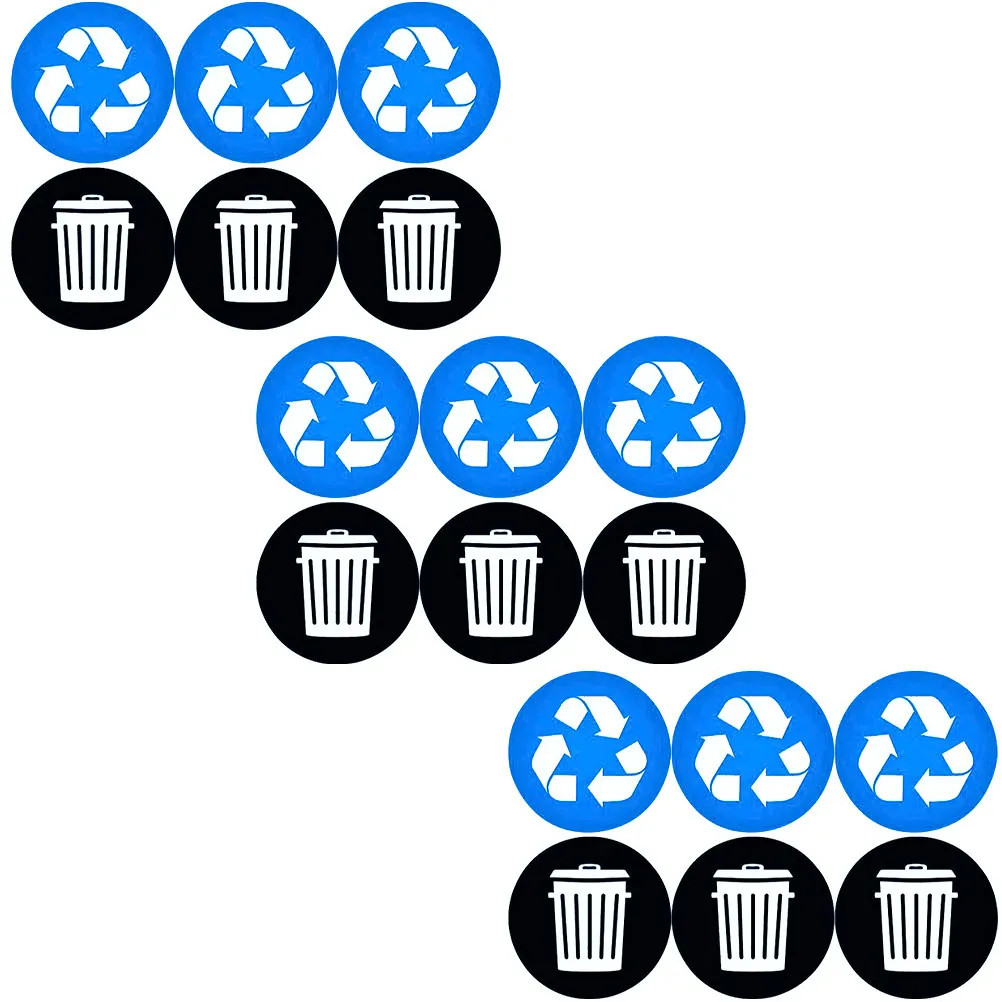 

Набор наклеек для сортировки отходов: ПВХ-стикеры для мусорных баков, контейнеров для вторичной переработки, уличных и офисных нужд