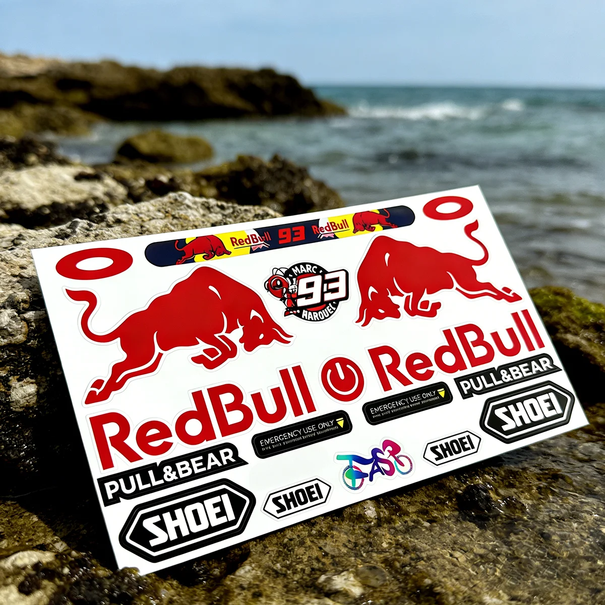 

Red Bull Reflective Motocross Helmet Sticker For Yamaha Suzuki KTM Kawasaki Dirt Bike