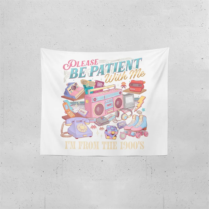 Gaslight Gatekeep Girlboss Please Be Patient with Me I'm from the 1900s Wall Hanging for Bedroom Living Room Decor