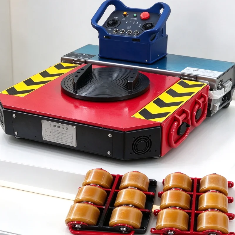 Heavy Duty Remote Control Load Transporter, Low Profile Electric Load Moving Dolly with 360° Rotating Bearing Plate