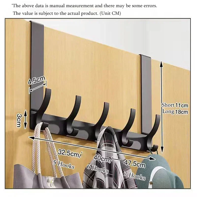 תליות מעל הדלת מסדרת הבית לבגדים, מעילים, כובעים ומגבות, מחזיק חדש לחדר האמבטיה, אביזרי מטבח