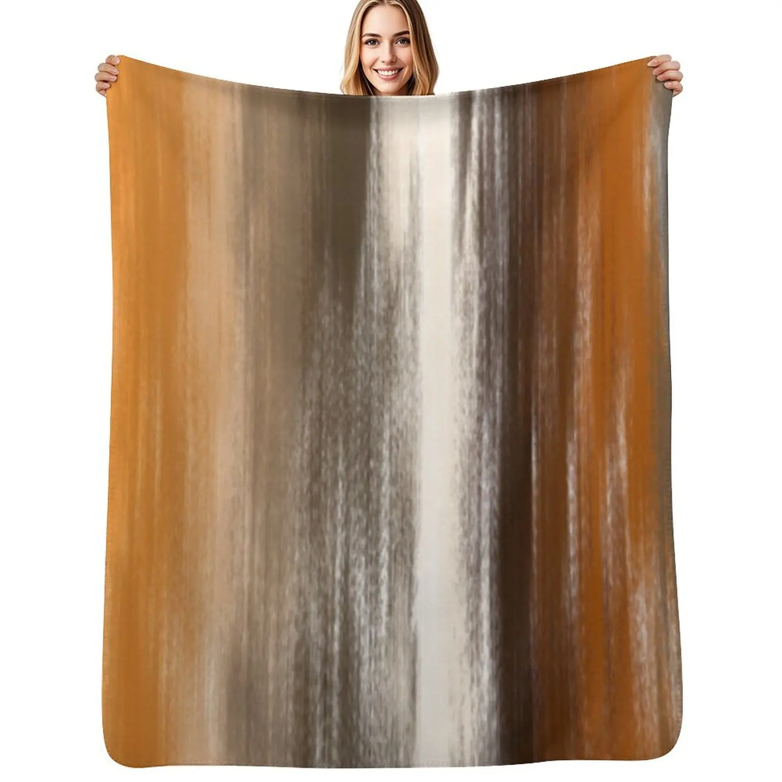 Orange Throw Blanket Luxurious Soft Fuzzy Blanket for Sofa Bed