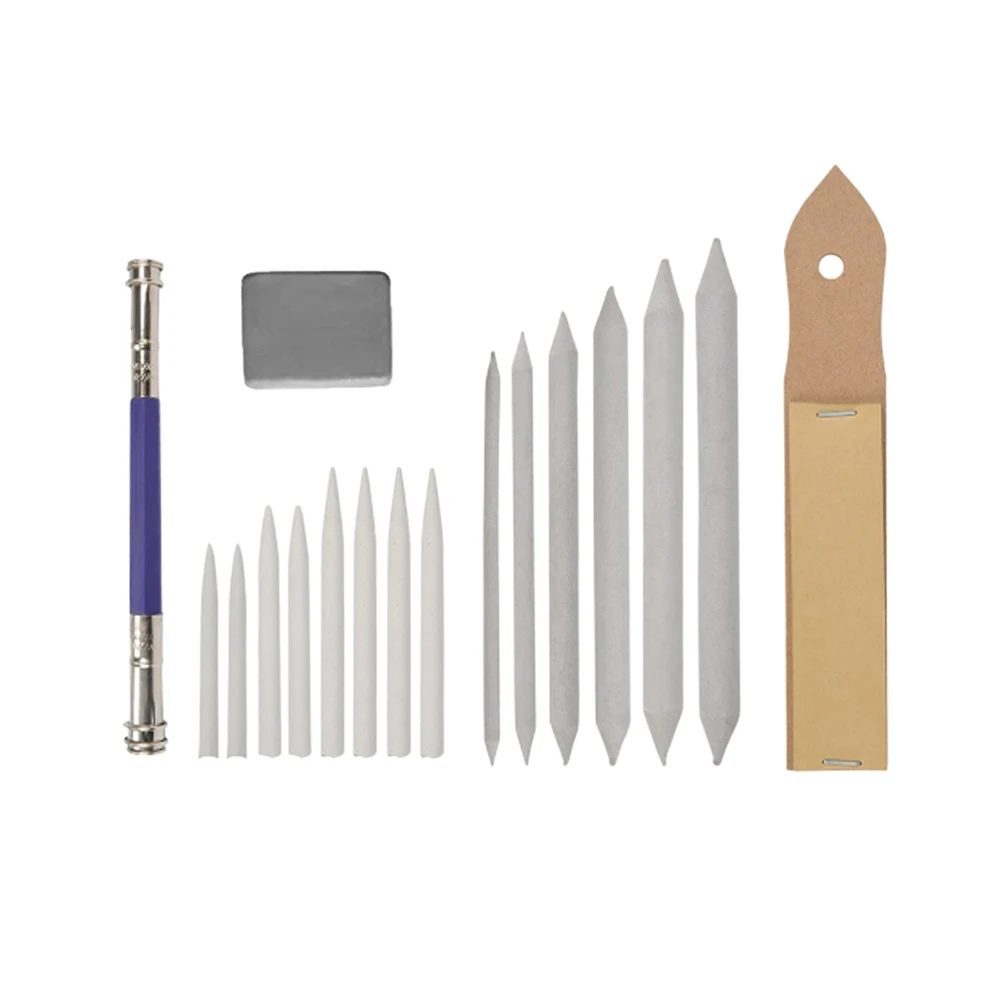 

Blending Paper Stump Set Drawing Tools Sketch Charcoal Erasable S paper Blocks Compressed Quality Sharpen Wipe Paintbrush