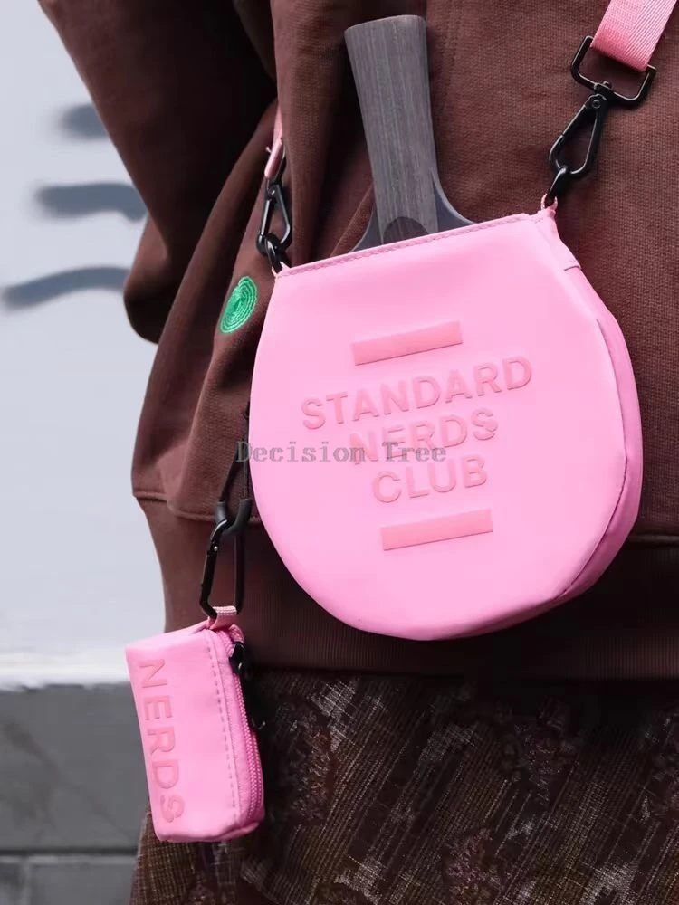 2026 new retro fashion style table tennis racket case bag men women sports crossbody bag storage bag with ball bag handbag