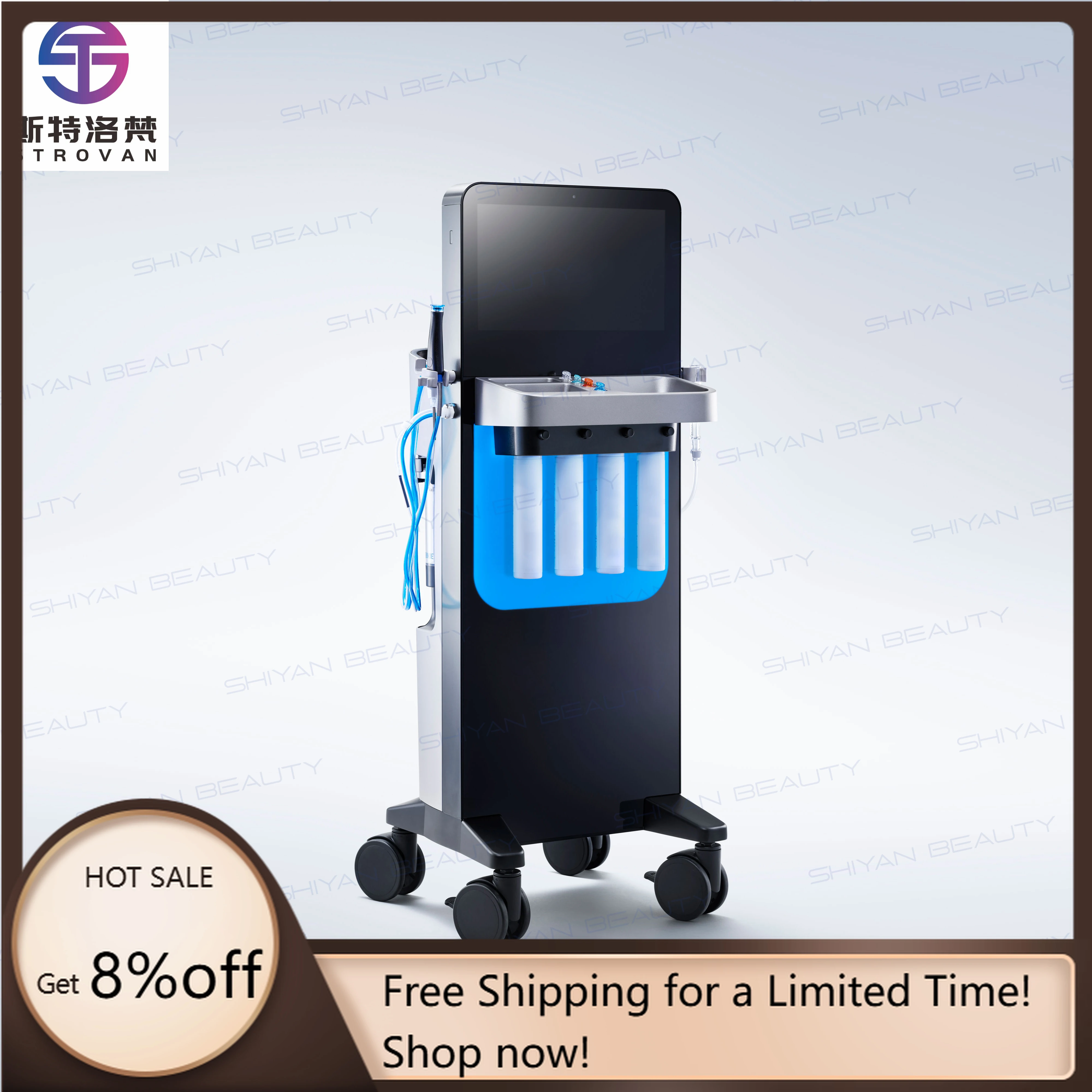 STLF LZS Máquina de cuidado facial hidrodermoabrasión de oxígeno mejorada para eliminación de espinillas