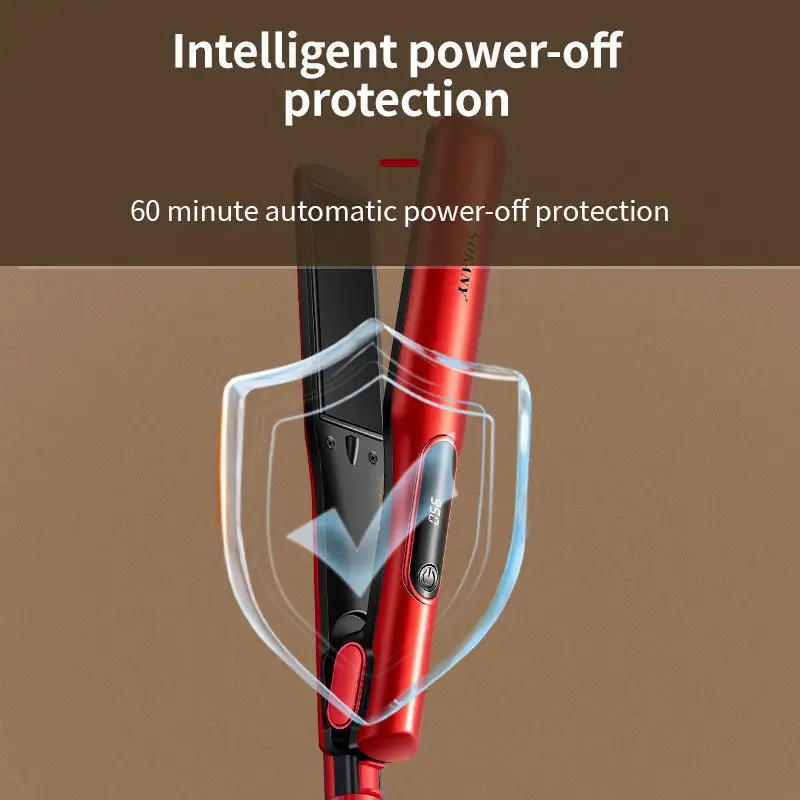 Бытовой выпрямитель двойного назначения для влажной и сухой уборки, керамическое дно, ЖК-экран, регулируемая температура, расческа для выпрямления волос