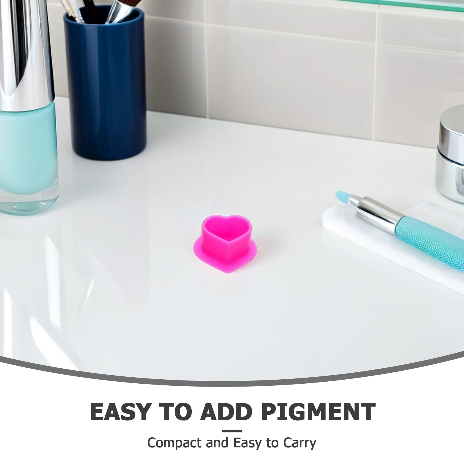 200 個のシリコーンハートインクカップ安定した顔料ホルダータトゥーメイクアップインクホルダークリーニング美容用品美容シリコーンカップ